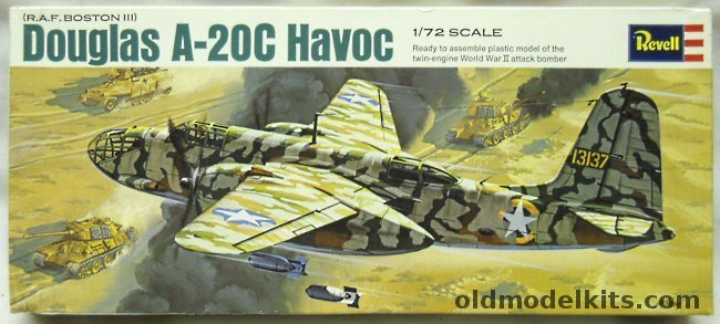 Revell 1/72 Douglas A-20C Havoc - RAF Boston III Medium Bomber, H115-130 plastic model kit